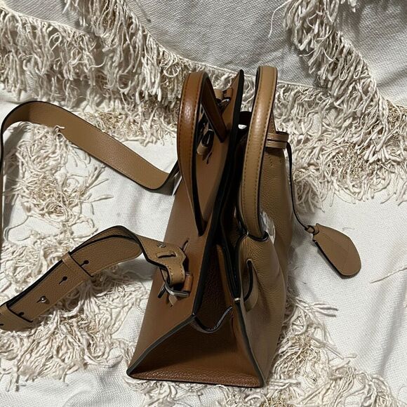 Lanvin Bogey Top Handle Bag Small Sahara/Wood NEW - Picture 9 of 14